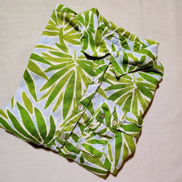 Sigrid Olsen Women's Large Long Sleeve Button-down Blouse - Picture 2 of 9